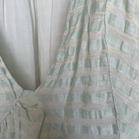 Free People Celine Shapeless Midi Dress w/Asymmetrical Handkerchief Hem Honeydew - Picture 5 of 7